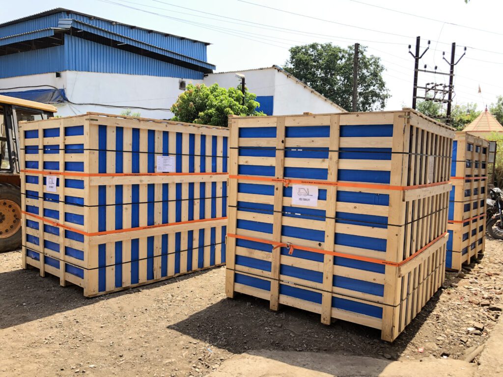 wooden crates for export shipment