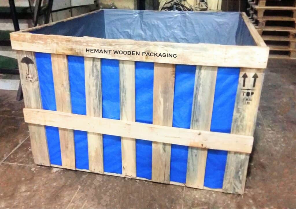 Rubber Wood Crate Packing