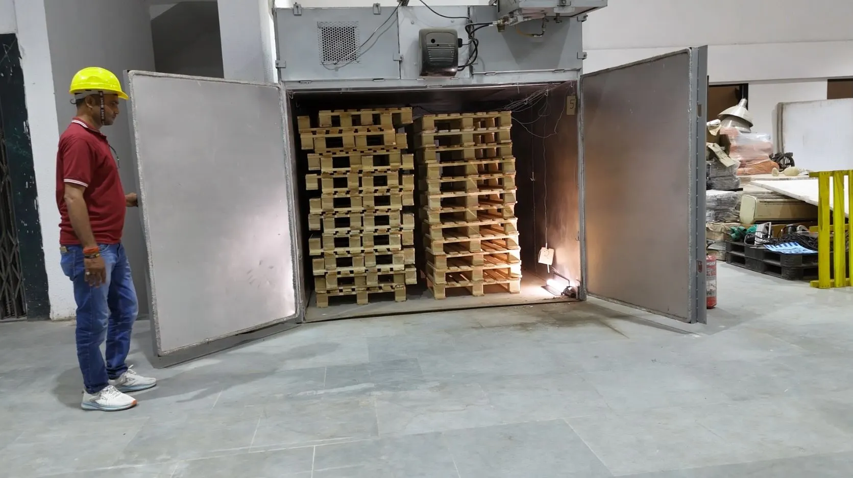 heat treatment wooden pallets industrial process