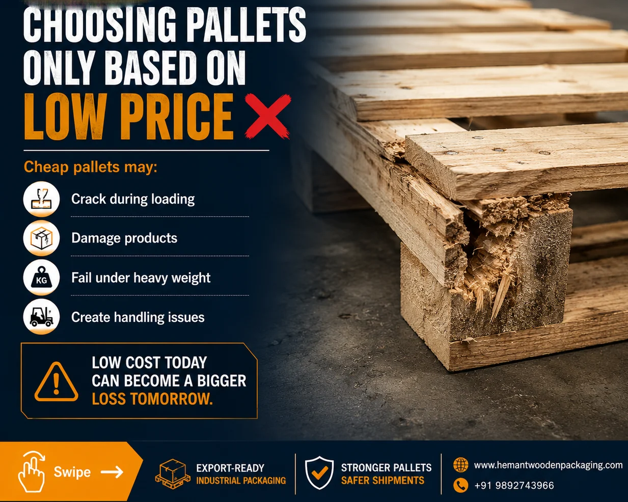 mistakes while choosing wooden pallets for export shipment