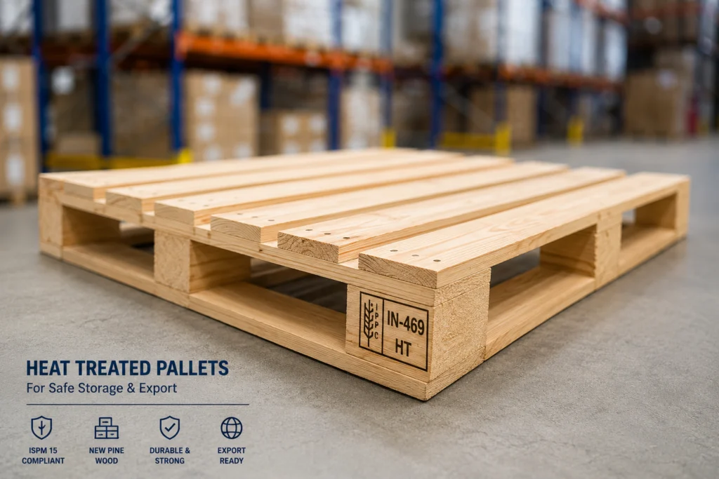 warehouse pallets for organized industrial storage