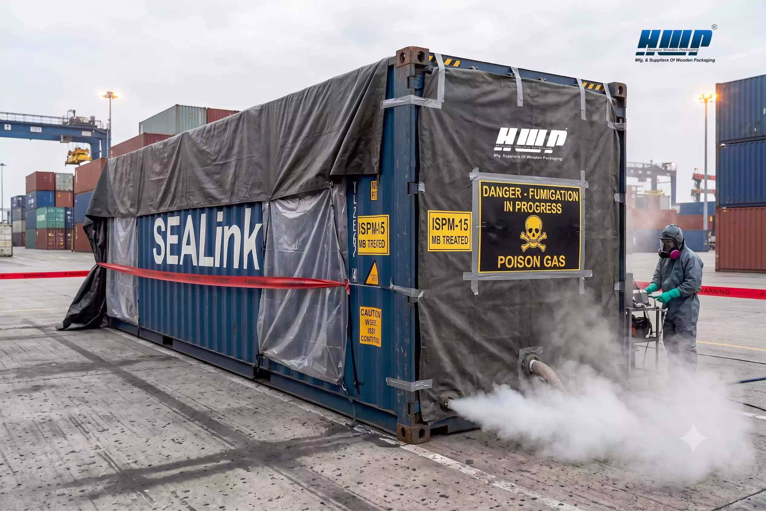 Fumigation Treatment for Export Wooden Packaging and Industrial Cargo